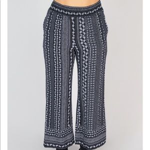 Boho Print High-Waisted Pants
